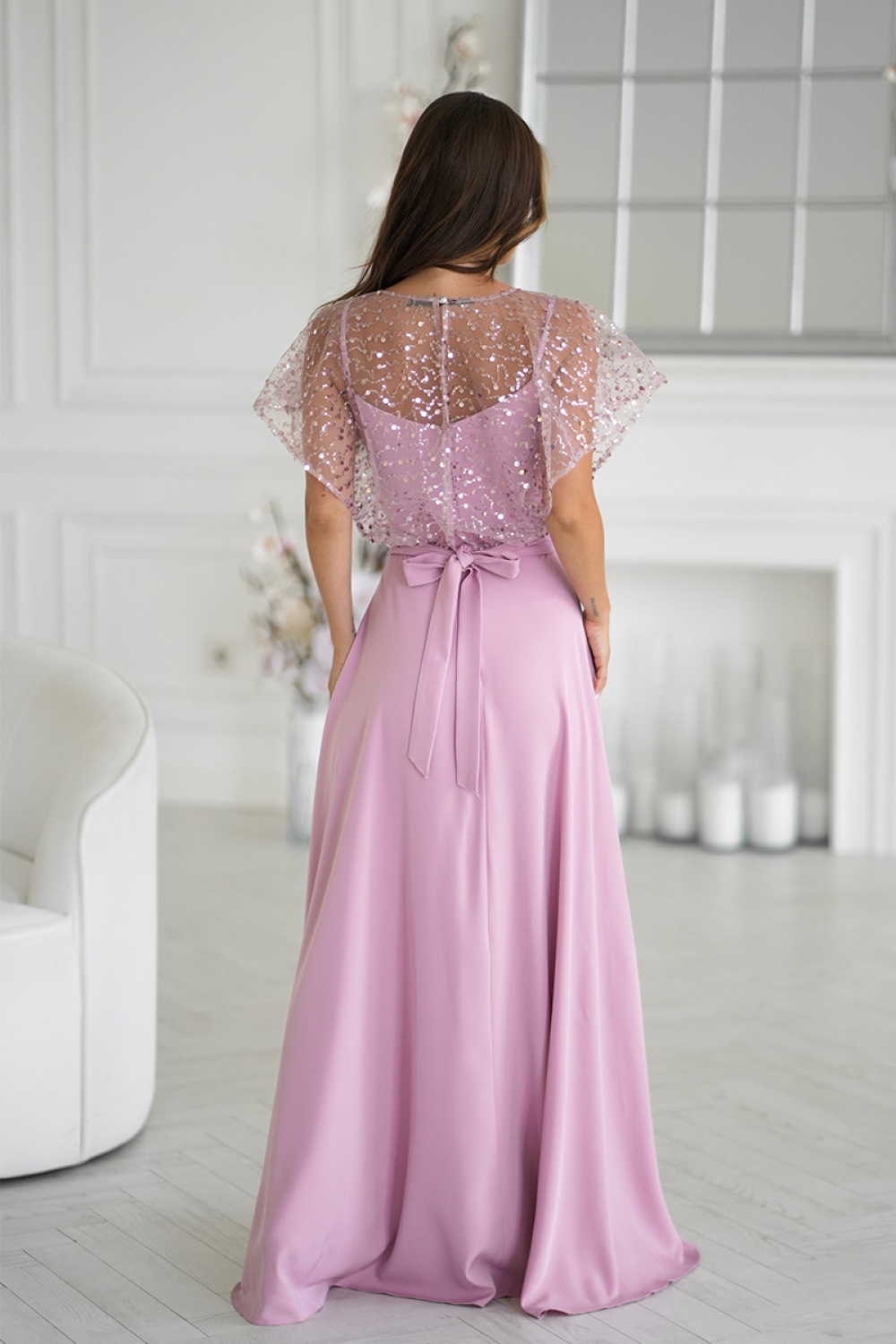 Robe longue rosé – Image 3