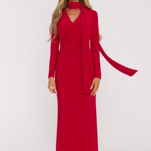 Robe longue rouge