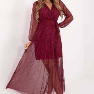 Robe longue rouge