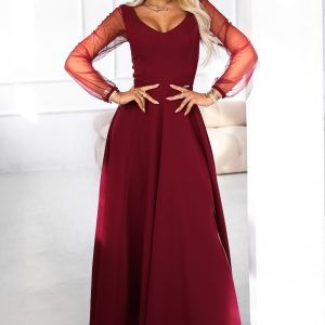 Robe longue rouge