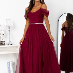 Robe longue rouge