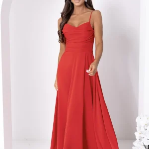 Robe longue rouge