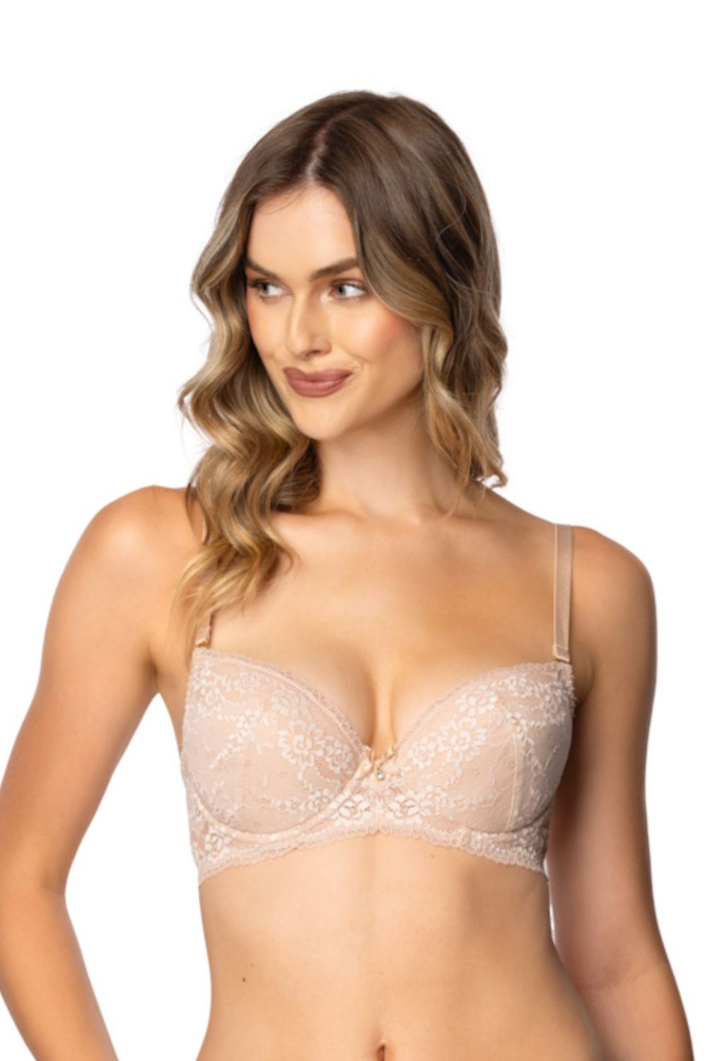 Soutien-gorge push up beige – Image 3