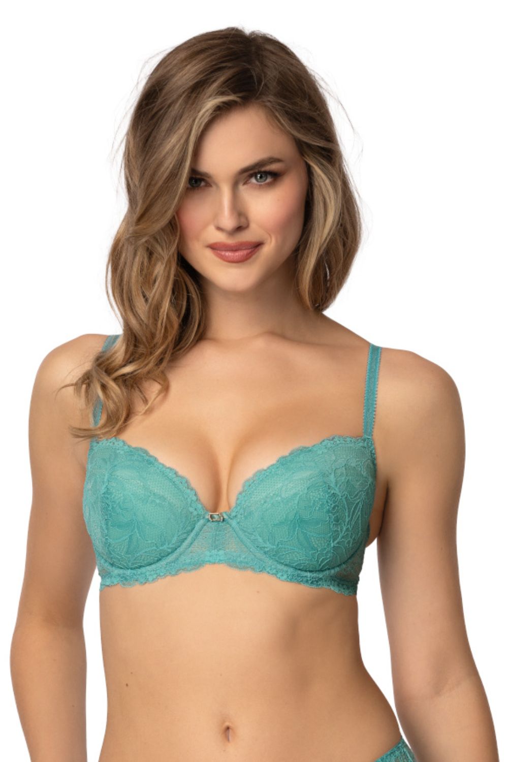 Soutien-gorge rembourré bleu – Image 3
