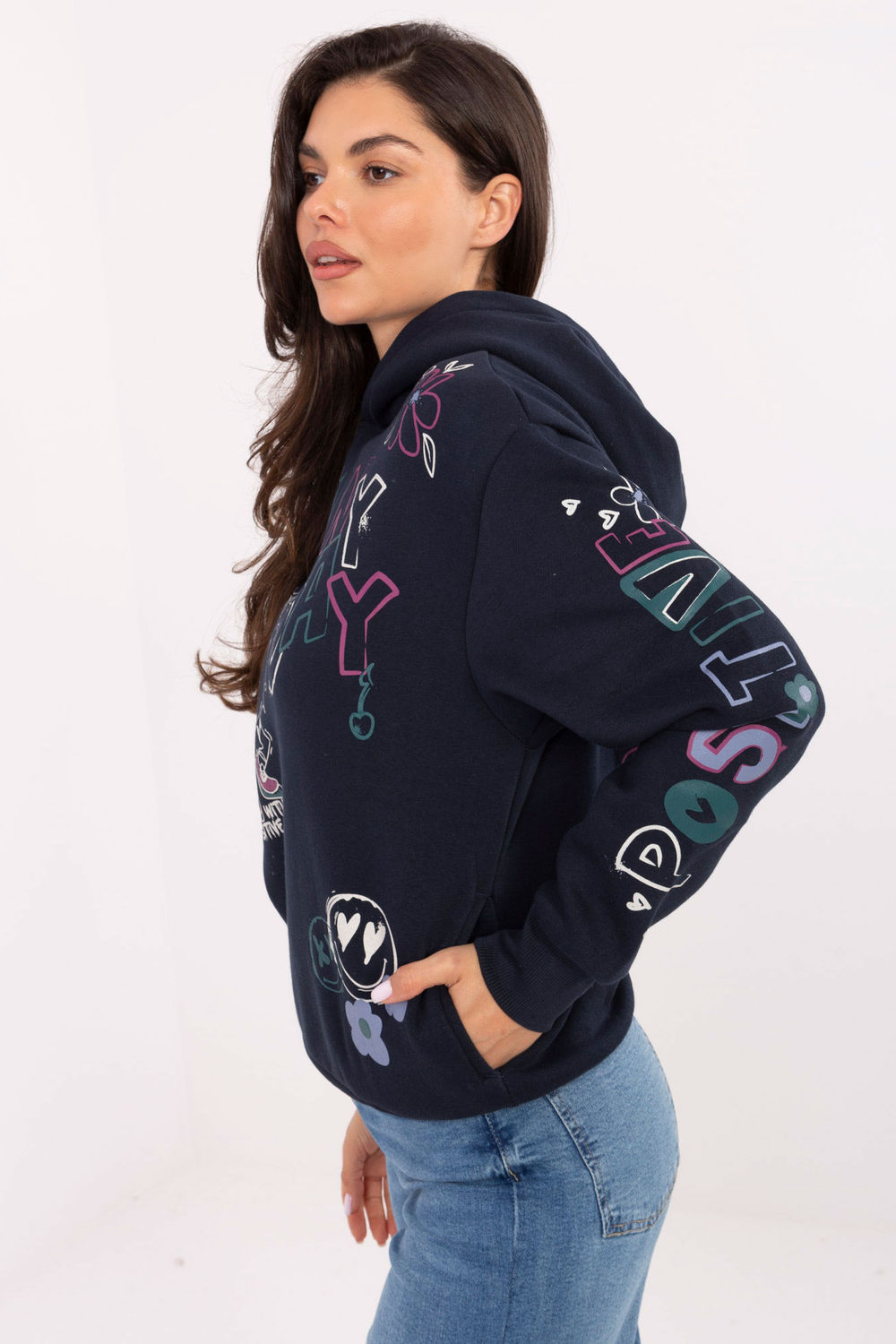 Sweatshirt bleu marine – Image 2