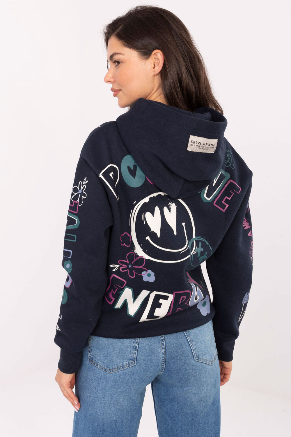 Sweatshirt bleu marine – Image 3