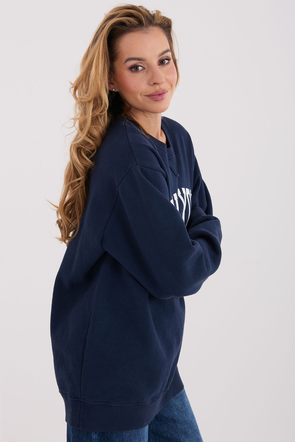 Sweatshirt bleu marine – Image 3