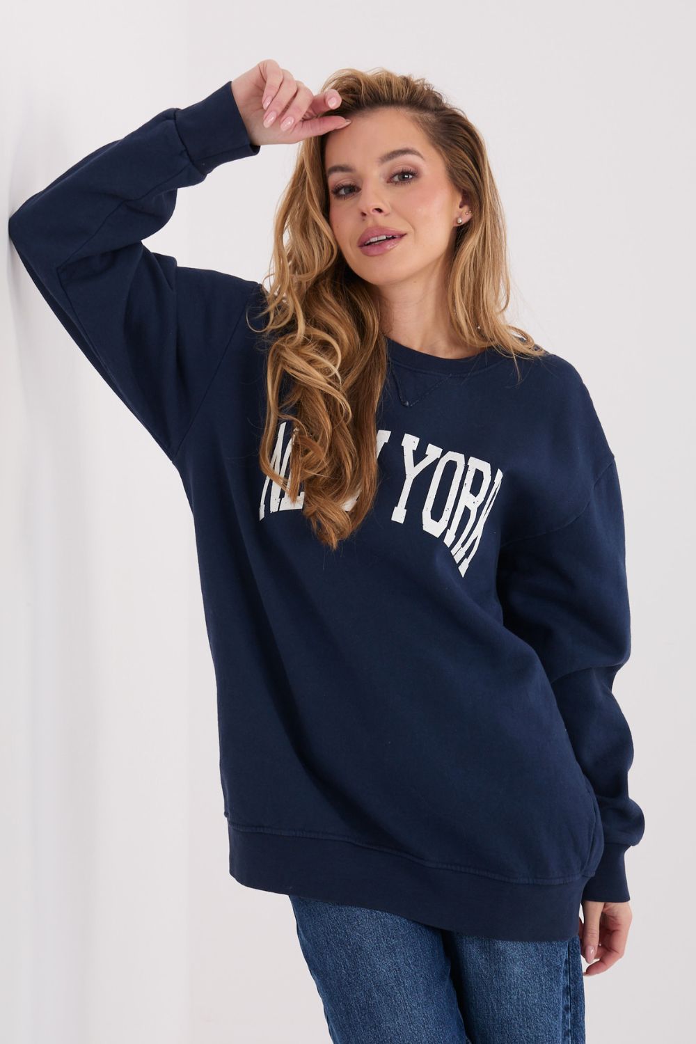 Sweatshirt bleu marine – Image 4