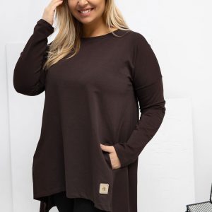 Tunique grande taille brun