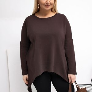 Tunique grande taille brun