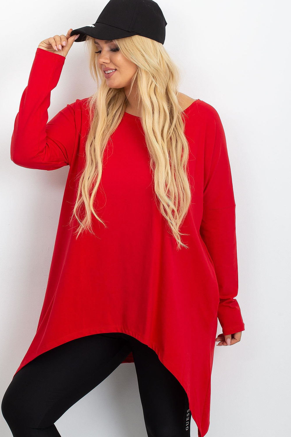 Tunique grande taille rouge