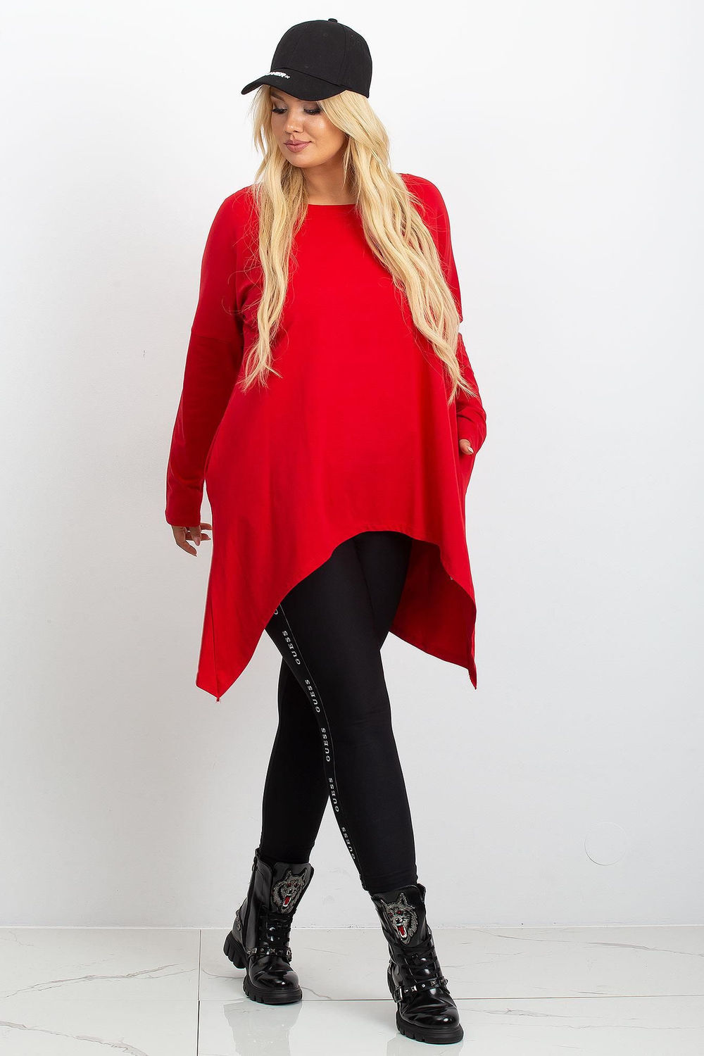 Tunique grande taille rouge – Image 3